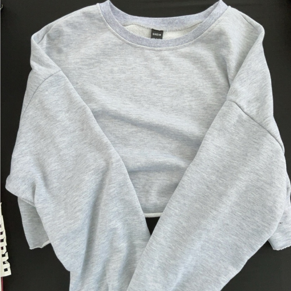 grey cropped sweater